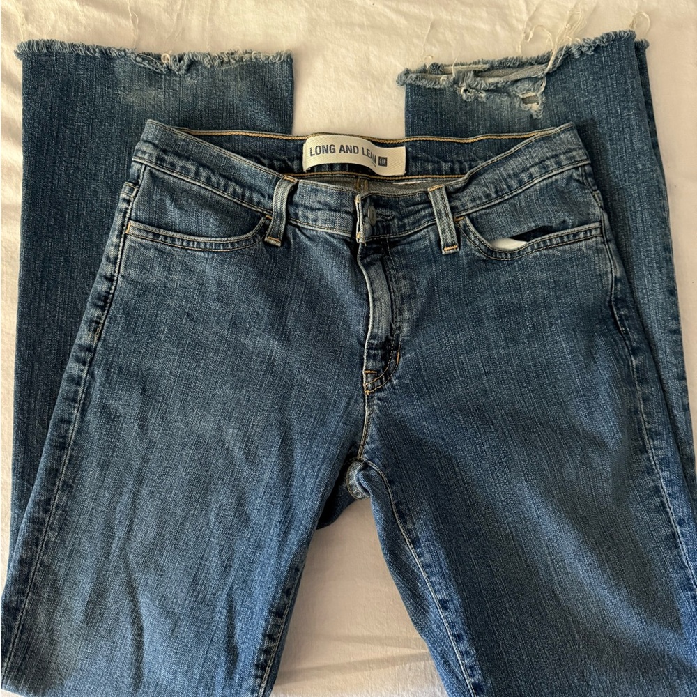 Women's Low Rise Blue Jeans - Picture 2 of 4